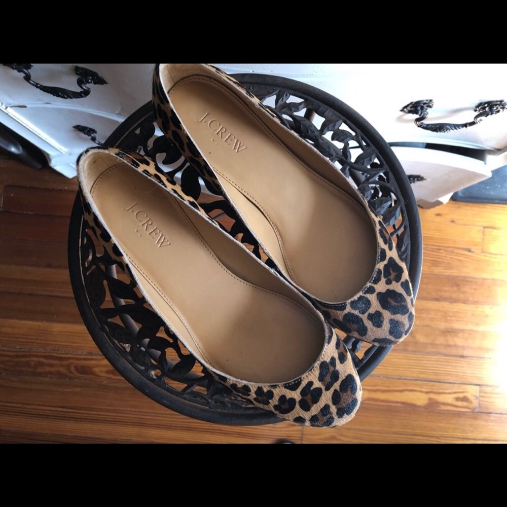 J Crew Lilly Calf Hair Covered Heels